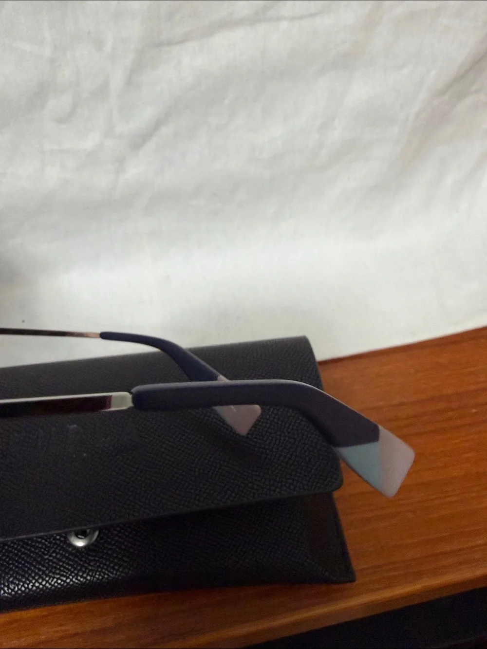 Furla Silver Frame Sunglasses with Blue Lenses